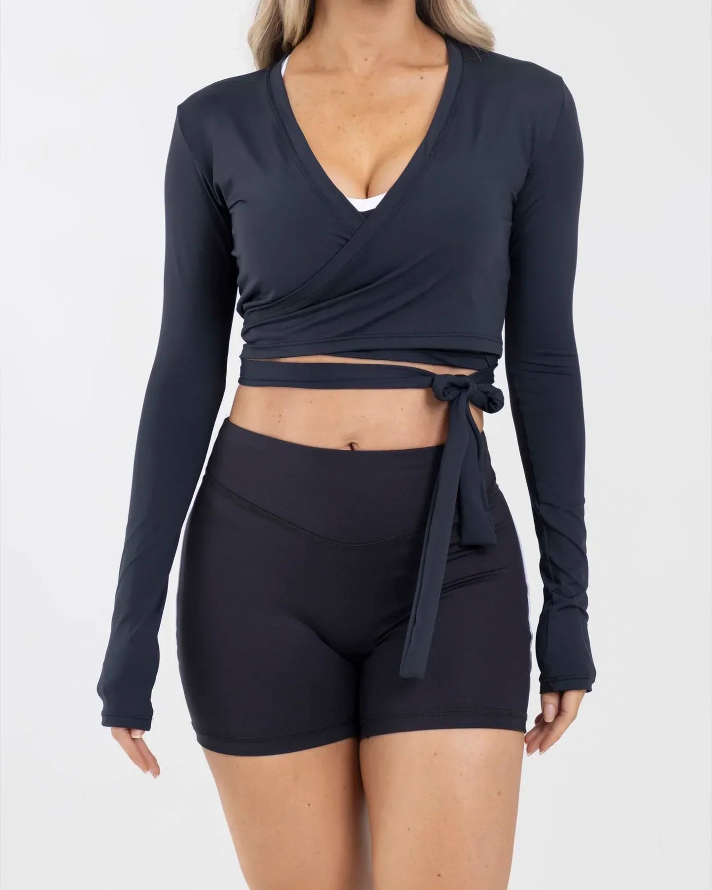 Blusa Negro Manga Larga Fiber