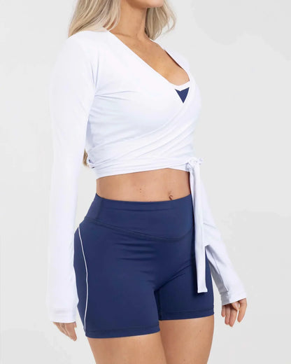 Blusa Blanca Manga Larga Fiber
