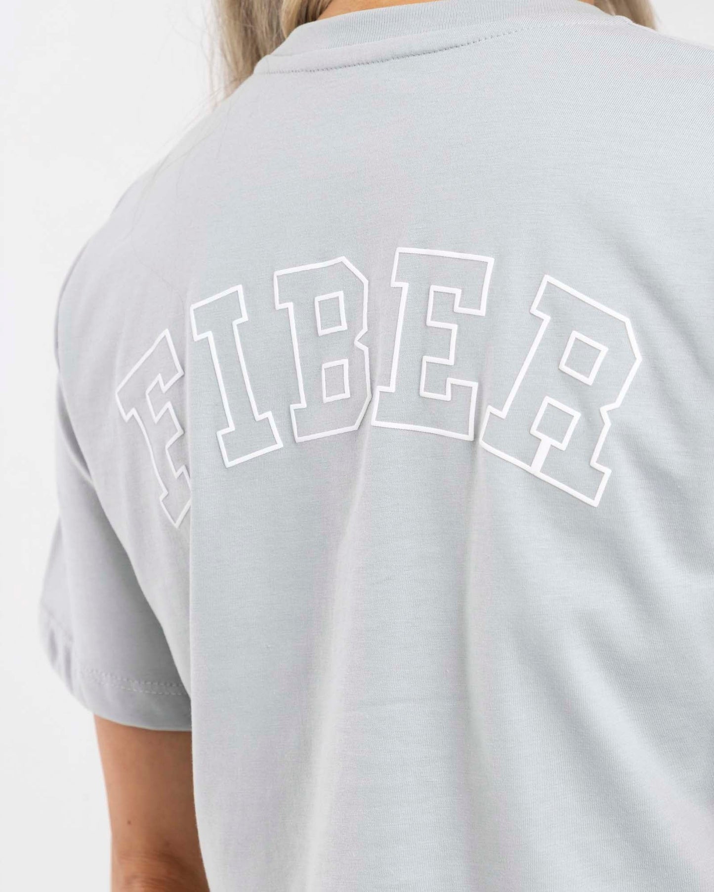 Camiseta Crop Gris Fiber