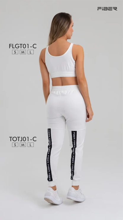 Jogger Marfil Fiber