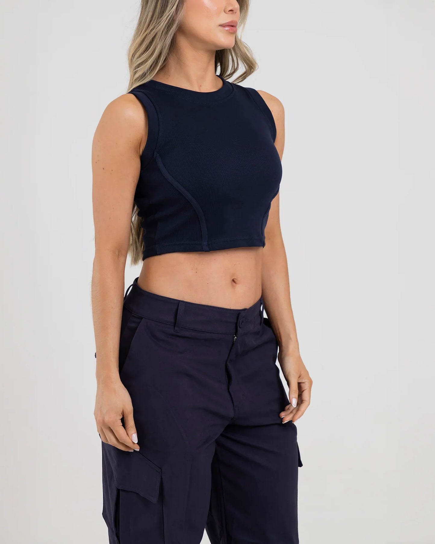 Camiseta Azul Fiber