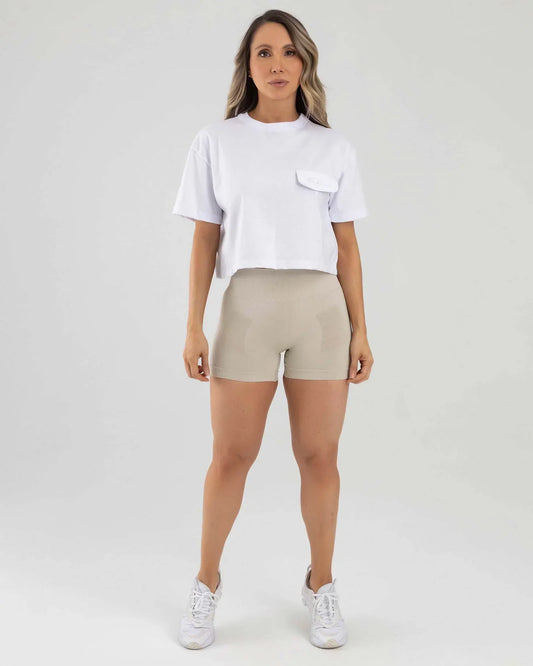 Short Beige Fiber