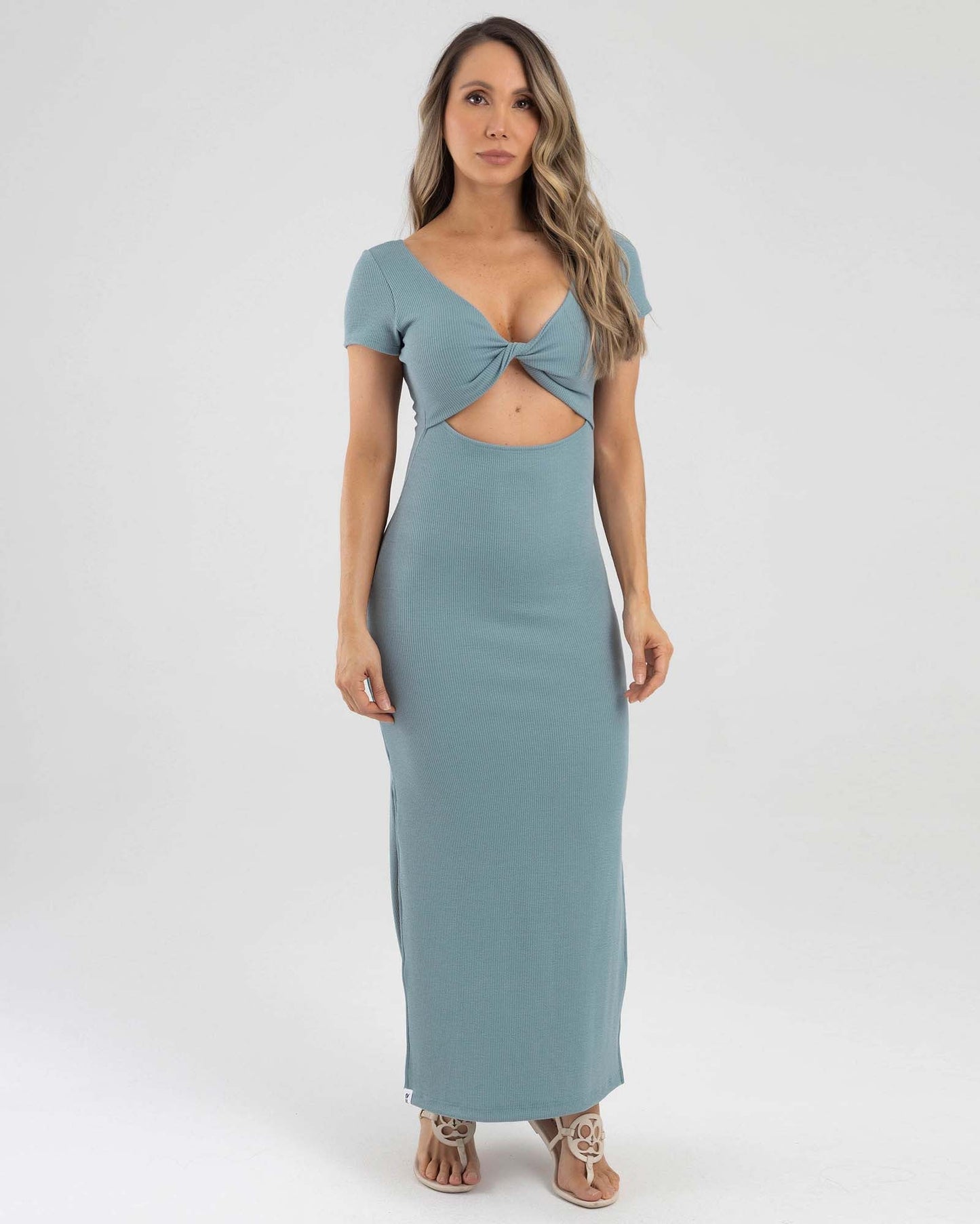 Vestido Largo Verde Fiber