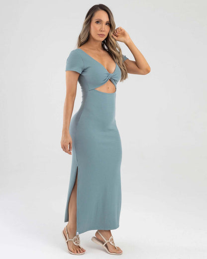 Vestido Largo Verde Fiber