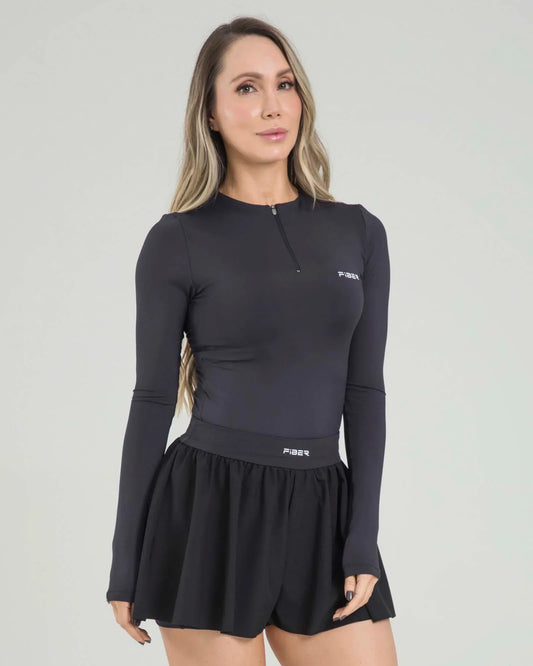 Camibuso Negro Fiber