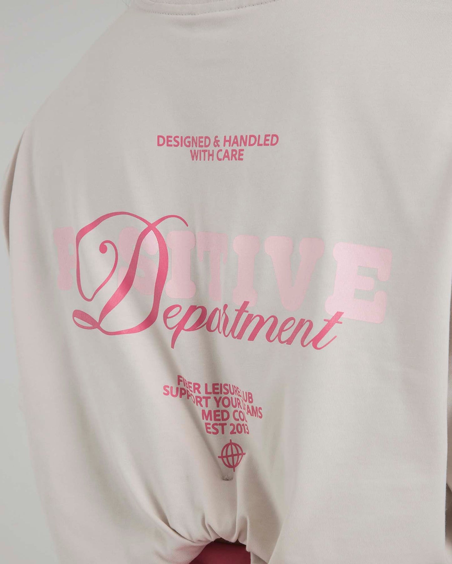 Camiseta Overside Crema Fiber
