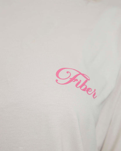 Camiseta Overside Crema Fiber