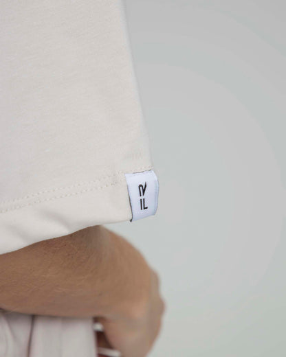 Camiseta Overside Crema Fiber