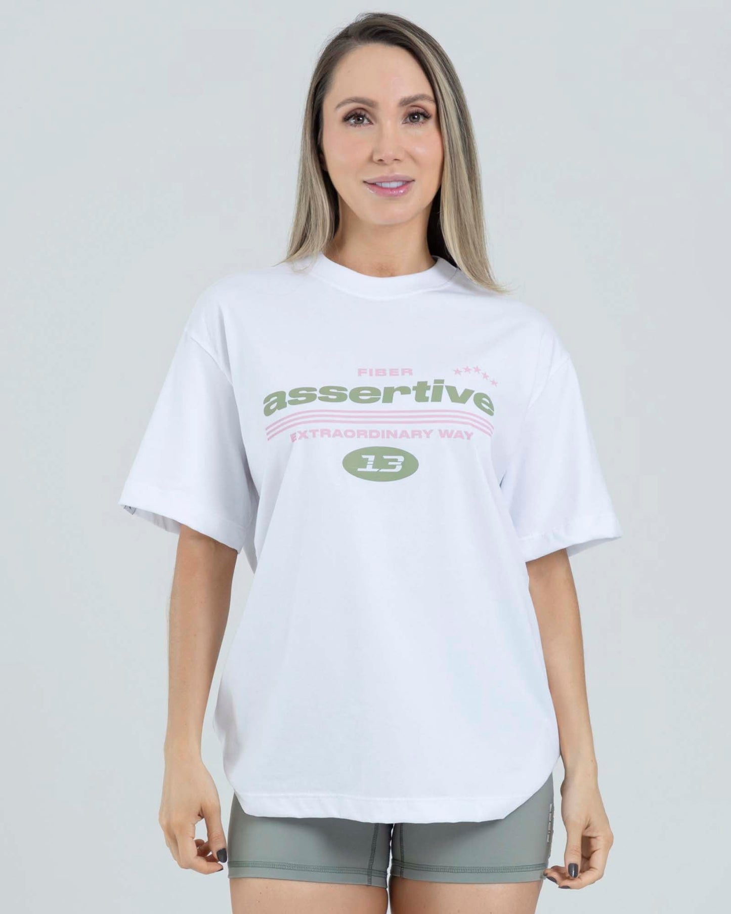 Camiseta Overside Blanco Fiber