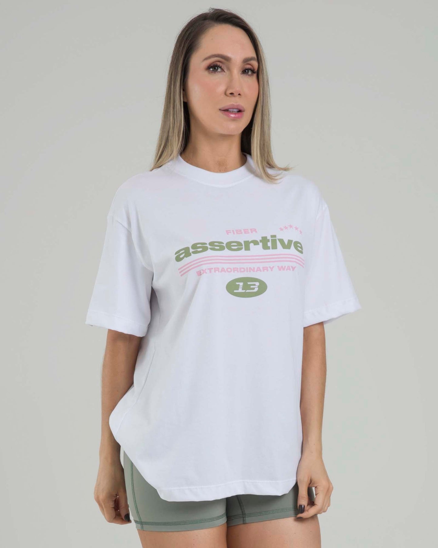 Camiseta Overside Blanco Fiber