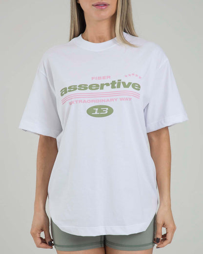 Camiseta Overside Blanco Fiber