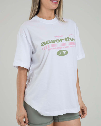 Camiseta Overside Blanco Fiber