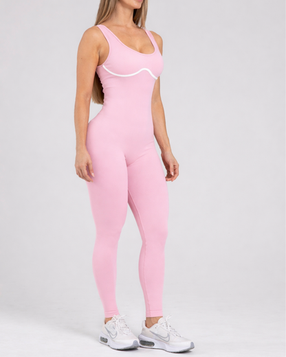 Enterizo Largo Rosa Fiber