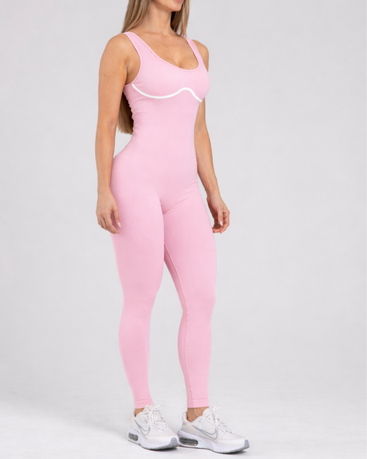 Enterizo Largo Rosa Fiber