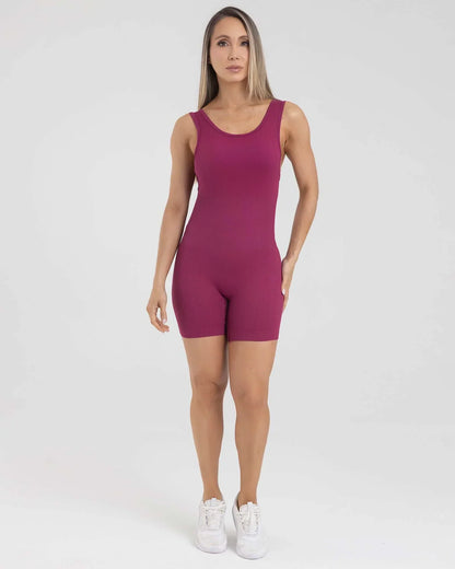 Enterizo Short Fucsia Fiber