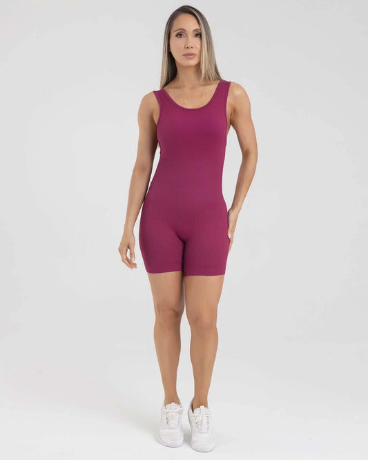 Enterizo Short Fucsia Fiber