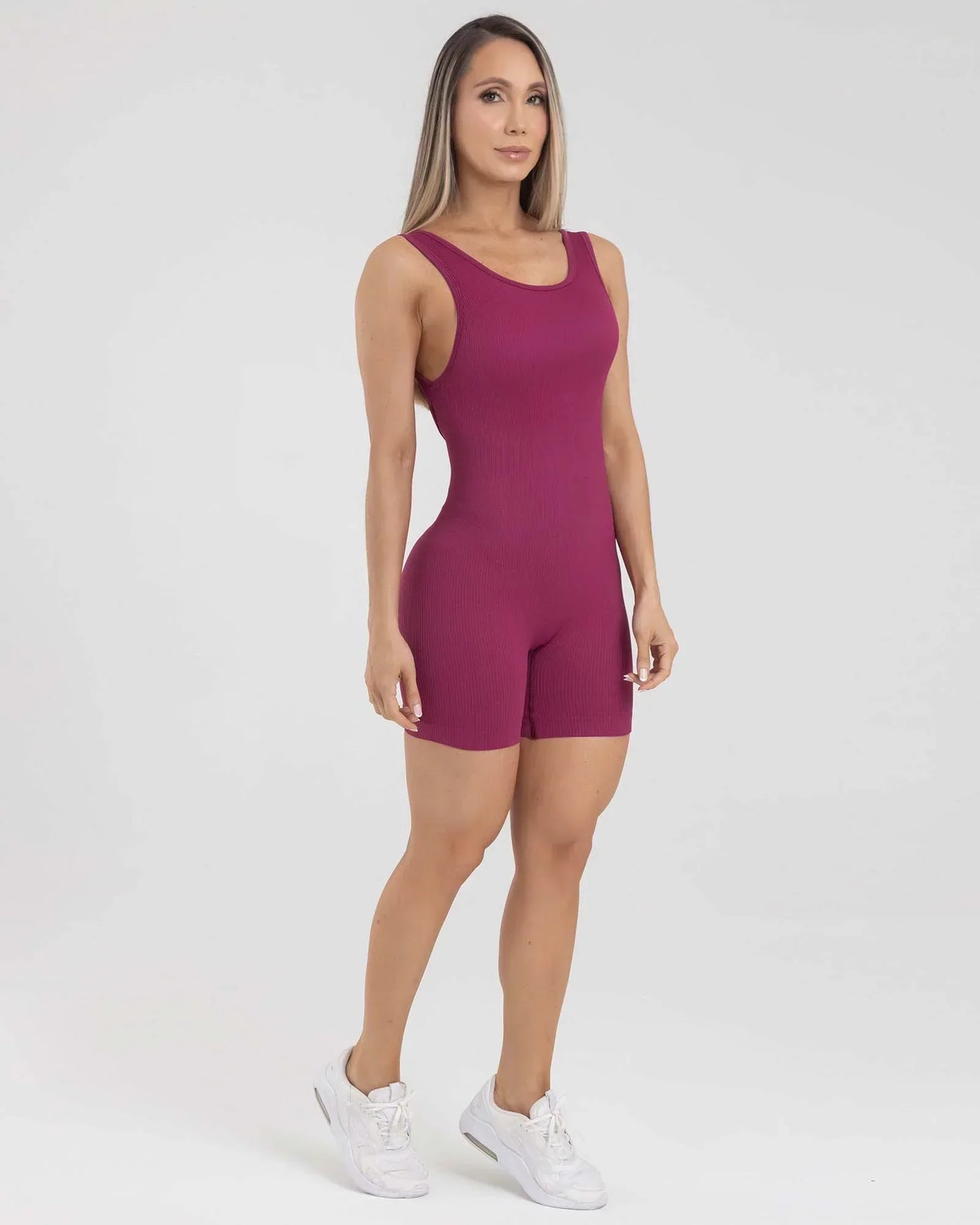 Enterizo Short Fucsia Fiber