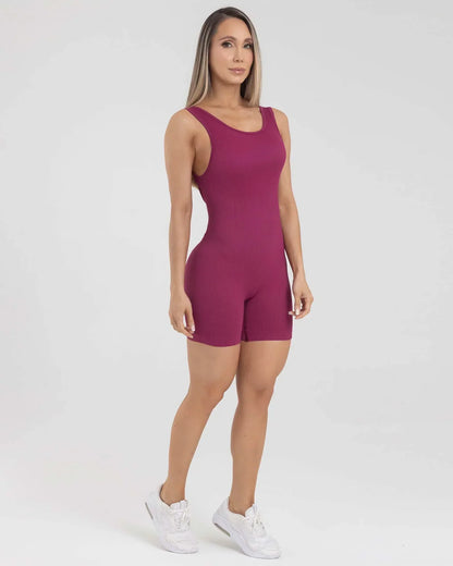 Enterizo Short Fucsia Fiber