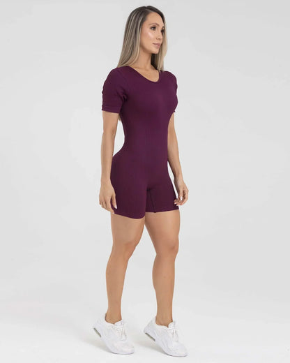 Enterizo Short Morado Fiber