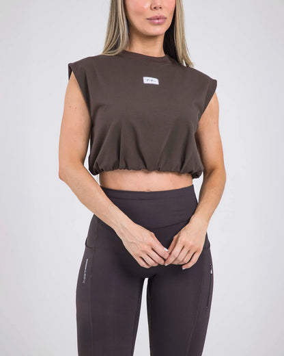 Camiseta Crop Cafe Fiber