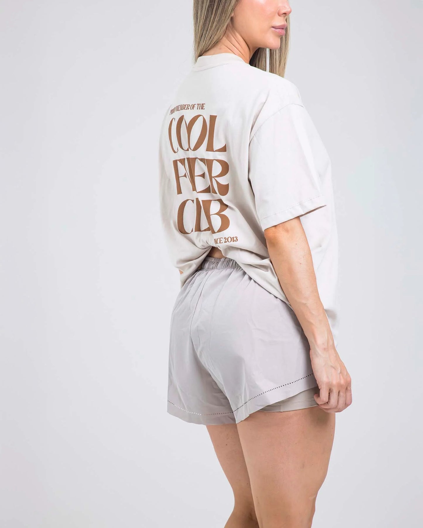 Camiseta Overside Crema Fiber