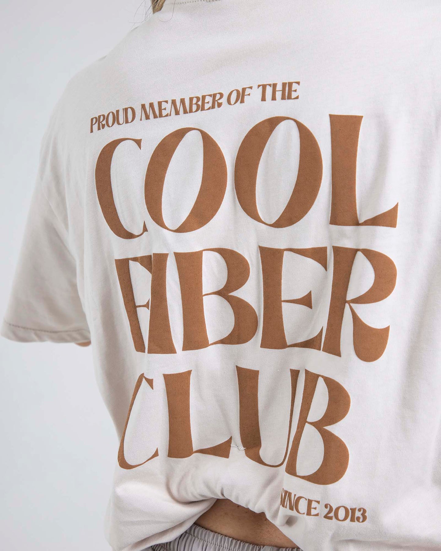 Camiseta Overside Crema Fiber