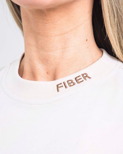 Camiseta Overside Crema Fiber