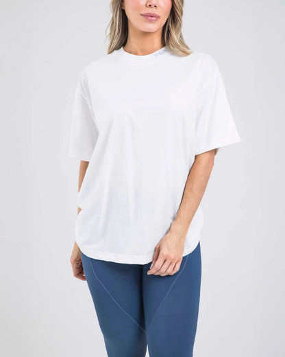Camiseta Overside Marfil Fiber