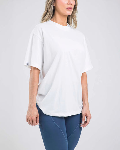 Camiseta Overside Marfil Fiber