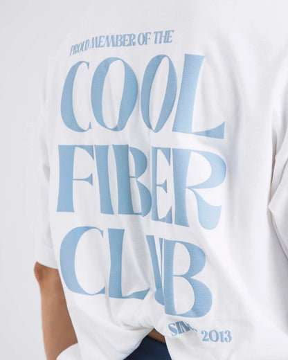 Camiseta Overside Marfil Fiber