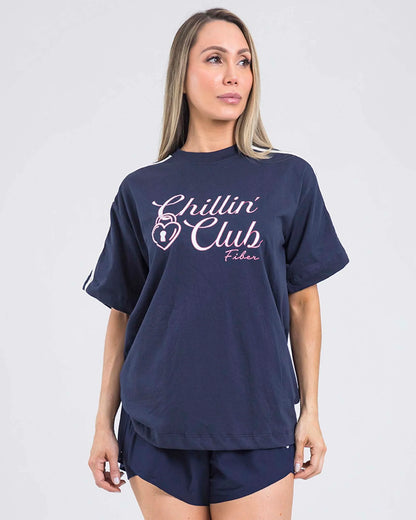 Camiseta Overside Azul Fiber