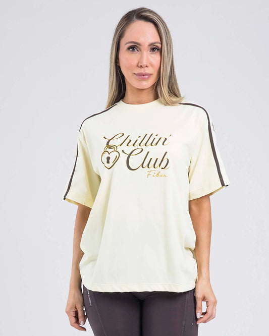 Camiseta Overside Amarillo Fiber