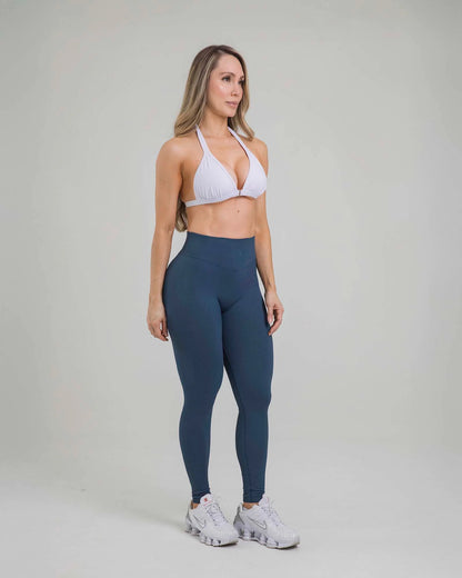 Leggings Seamless Azul Fiber
