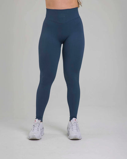 Leggings Seamless Azul Fiber