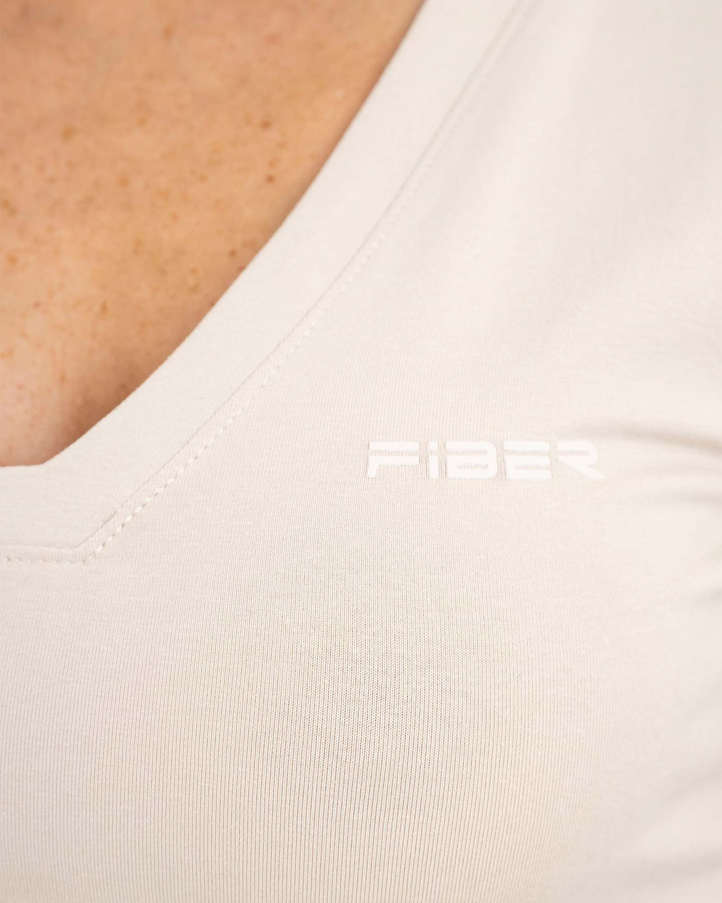 Camiseta Corta Beige Fiber