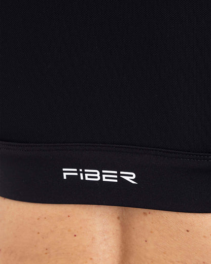 Top Manga Larga Negro Fiber