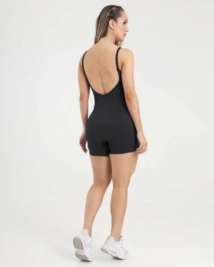 Enterizo Short Negro Fiber