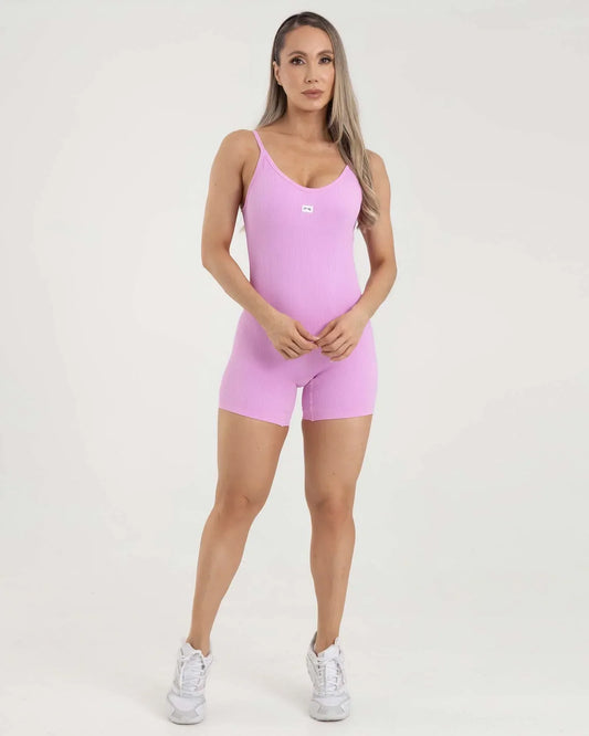 Enterizo Short Rosa Fiber