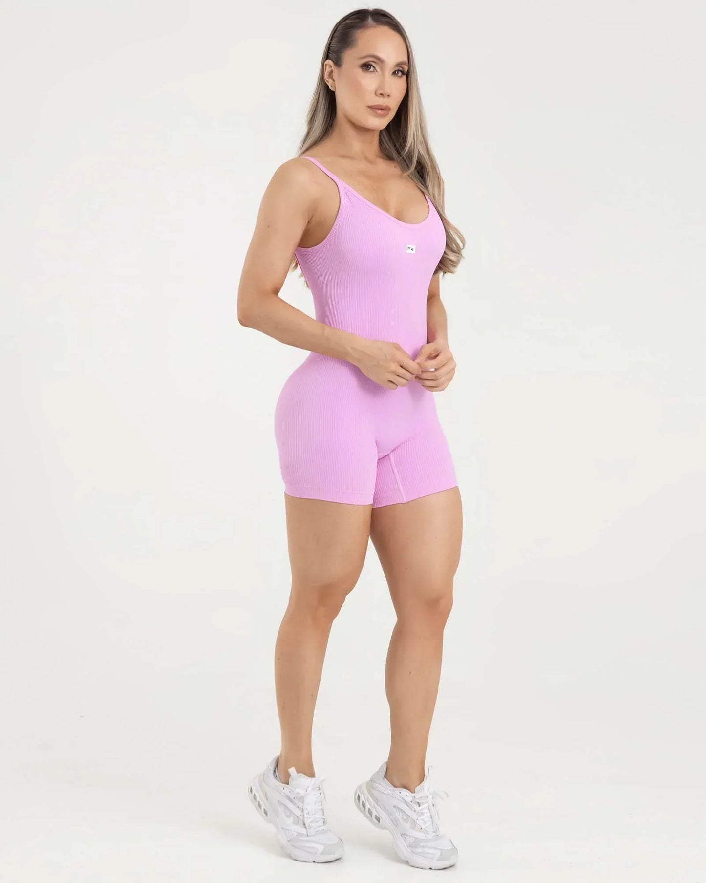 Enterizo Short Rosa Fiber