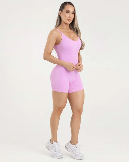 Enterizo Short Rosa Fiber